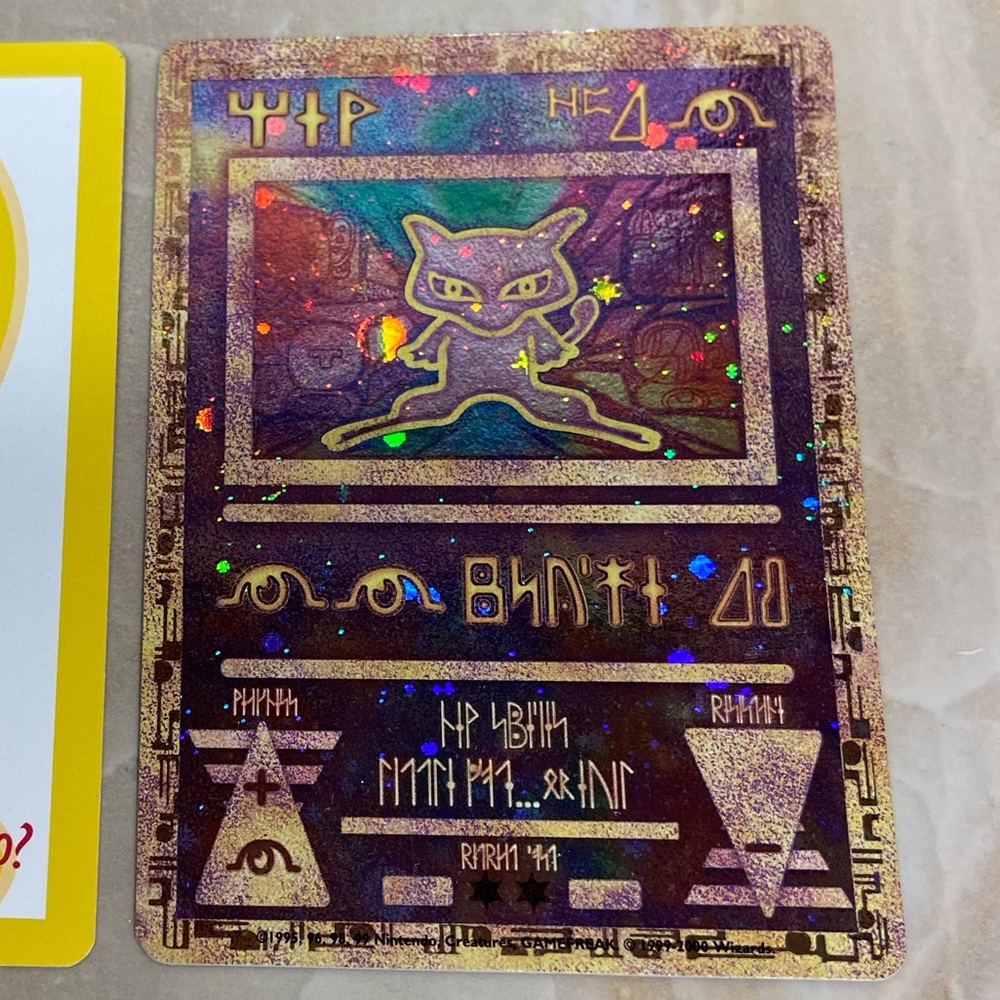 Ancient mew card with detail card